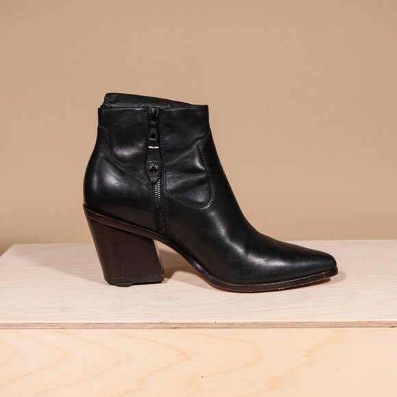 Rag & Bone Razor Black Leather Boot Size 39/9 - Picture 5 of 11